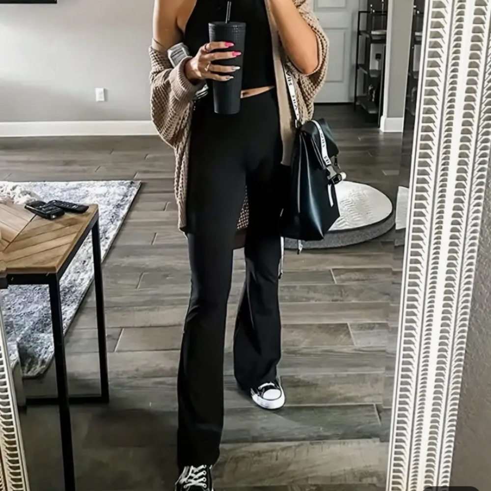 Women's High Waist Flared Leggings - Soft and Comfy Yoga Pants for Dance, Sports